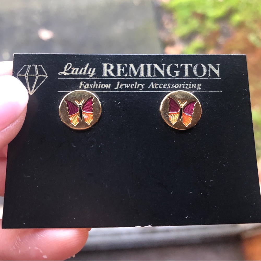 NWT Lady Remington Butterfly Stud Earrings